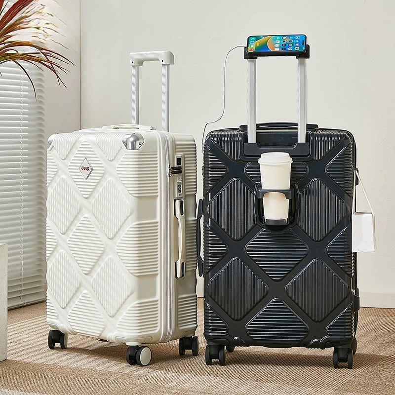 

20 Inch Carry On Luggage Large Capacity Lightweight Durable Trolley Suitcase Men Women White Black Pink Blue Green Yellow Colors