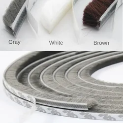 10 Meter Self-adhesive Sealing Wind-proof Brush Strip Home Door Window Sound Insulation Dust Strip Weather Stripping