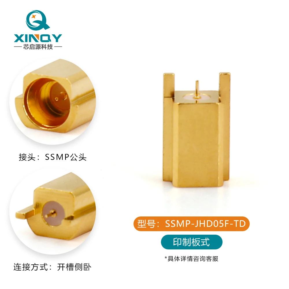 Conectores RF Mini-SMP SSMP-JHD Soporte para PCB/PCB de 65 GHz