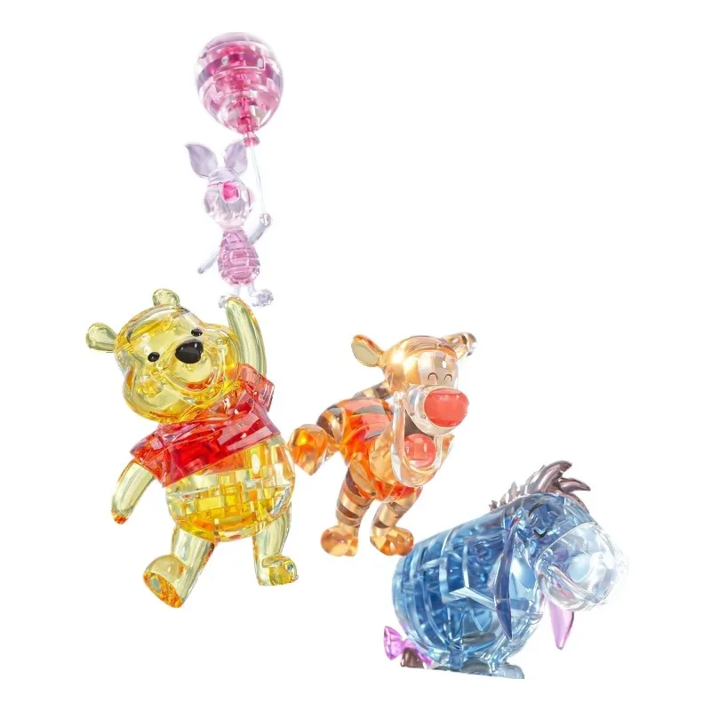 

Winnie The Pooh Crystal Building Blocks Anime Assembled Model Piglet Eeyore Tigger Figure Toy Children's Educational Gift