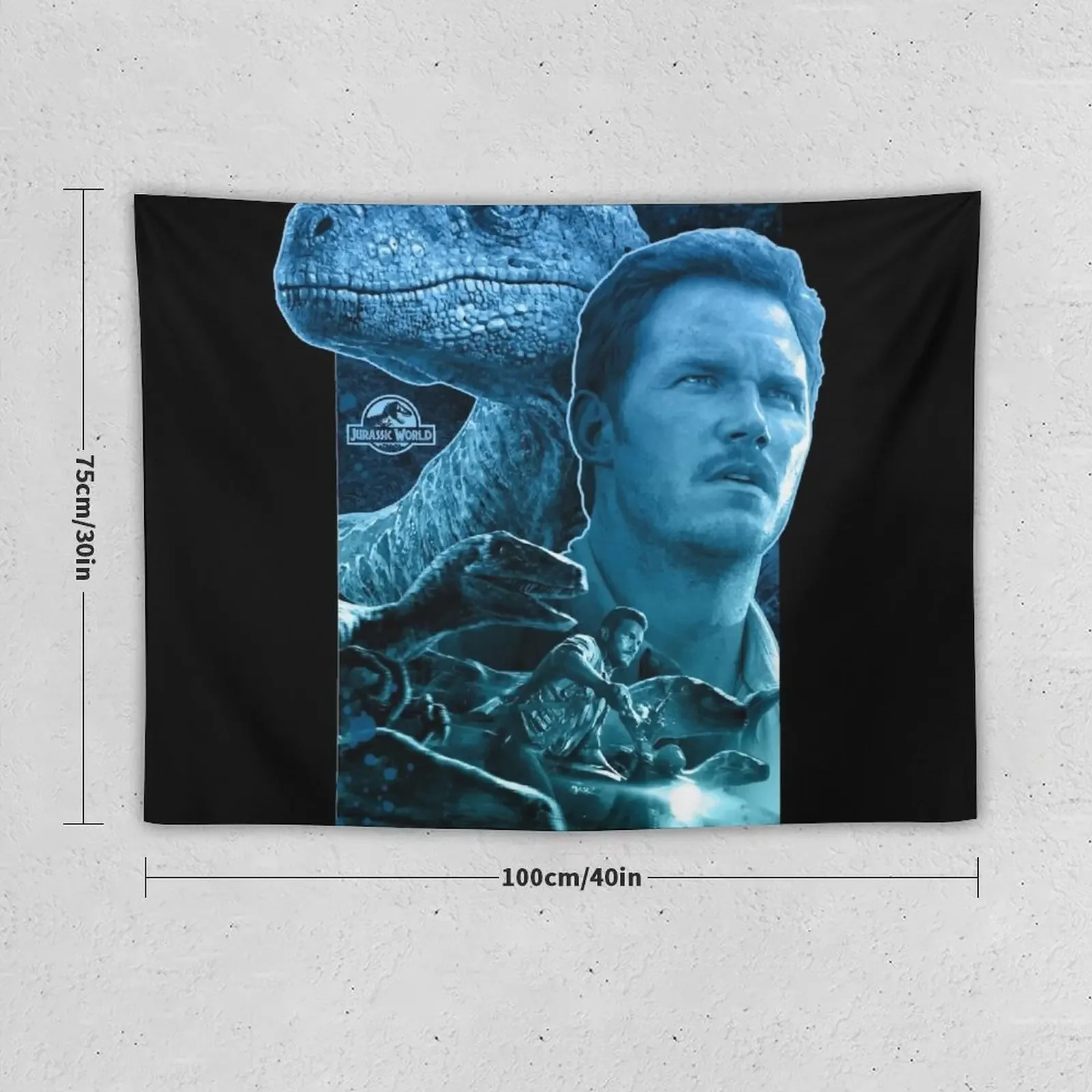 Blue and Owen Grady - Jurassic World characters art Tapestry Japanese Room Decor Wall Deco Tapestry