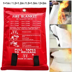 Fire Blanket Emergency Fire Blanket Flame Retardant Tent Shelter Fire Extinguisher Reusable Fireproof Mat for Emergency Survival