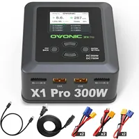 OVONIC X1 Pro Dual RC Lipo Battery Balance Charger for 1s 2s 3s 4s 5s 6s Batteries, AC 300W / DC 700W 16A Smart Fast Charging