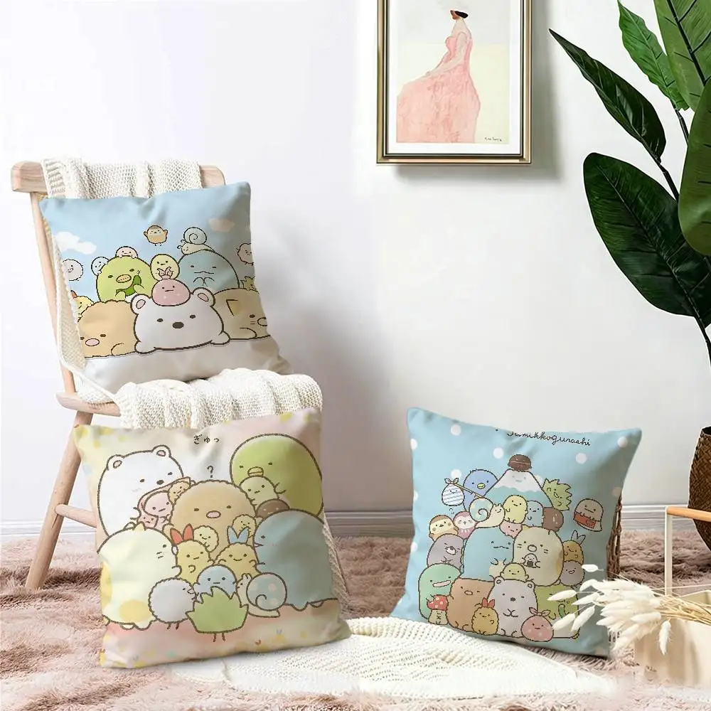 Anime S-Sumikko G-Gurashi Pillow Anime Pillow Sofa Bed Head Pillow Cover Cushion Cover 45x45 cm Fashion
