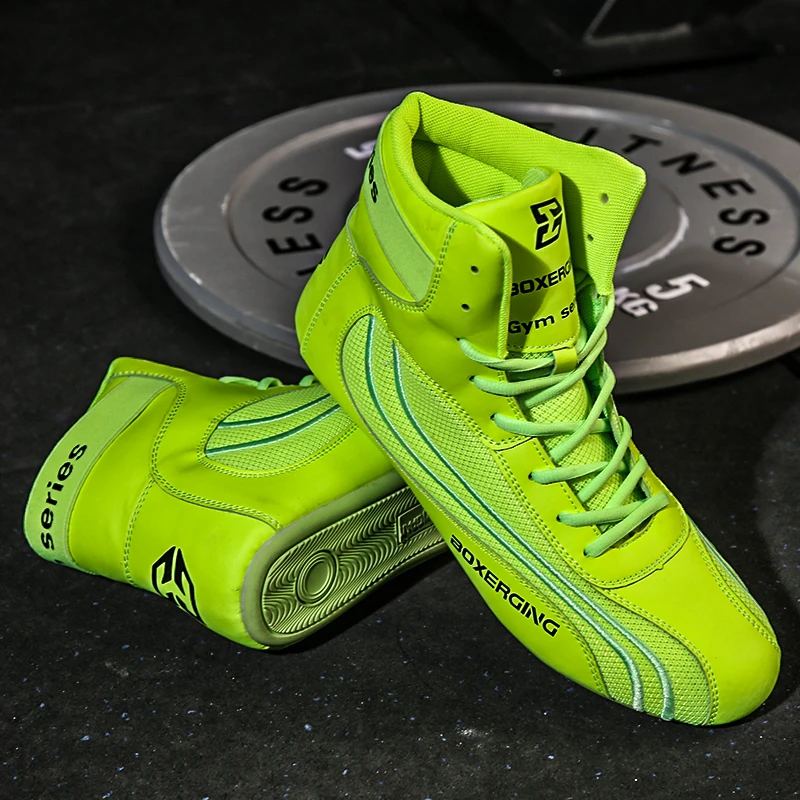 2025 ใหม่Breathableมวยรองเท้าผู้ชายน้ําหนักเบามวยรองเท้าผ้าใบสบายมวยปล้ํารองเท้าผ้าใบAnti Slipมวยปล้ํารองเท้า