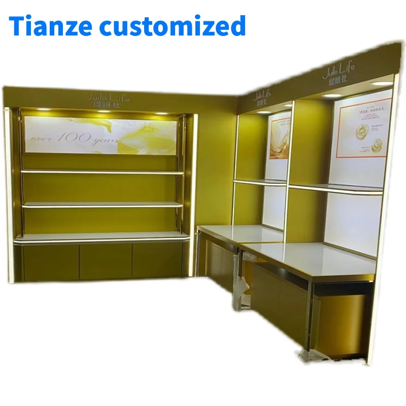 [Customized]makeup stand cosmetic display high end beauty products showcase perfume cosmetic makeup display stand reta