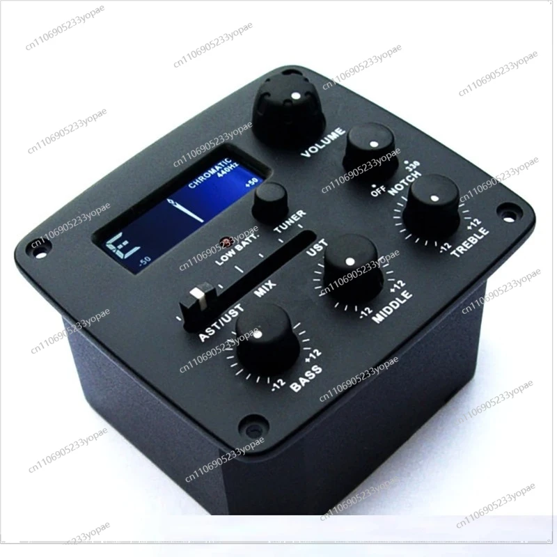 For B-BAND T65 Preamp UST and AST Pickups Dual Inputs for Acoustic Guitar 3 Band EQ Feedback Notch Phase Control LCD Tuner