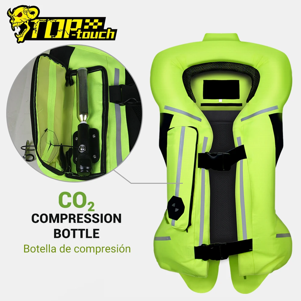 

Motorcycle Air Bag Vest Reflective Motocross Riding Safety Clothing Anti-fall And Anti-collision Motorbike Air Bag CE Protector