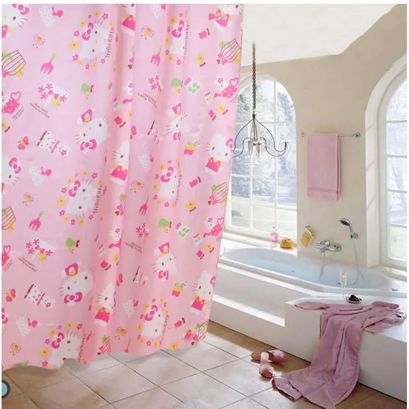 Hello Kitty Thickened Waterproof and Mildew-Resistant Plastic Shower Curtain  Bathroom Curtain  Durable Shower Curtain view 2