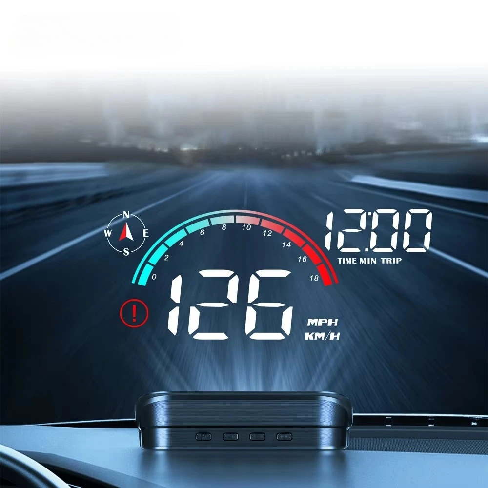 Windshield HUD M22 Head-Up Display GPS Meter Universal Car Windshield Plug and  Play with Over-Speed Alarm 1-Year Warranty