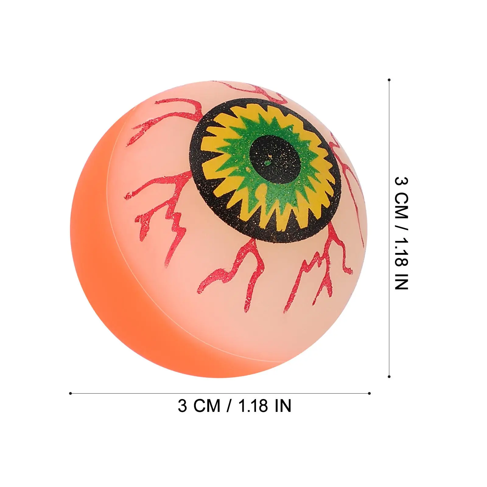 10個入り バウンスする目玉 ホラーデザイン ハロウィンパーティーの記念品 装飾 怖いいたずら小道具 お化け屋敷用品 トリックオアトリート