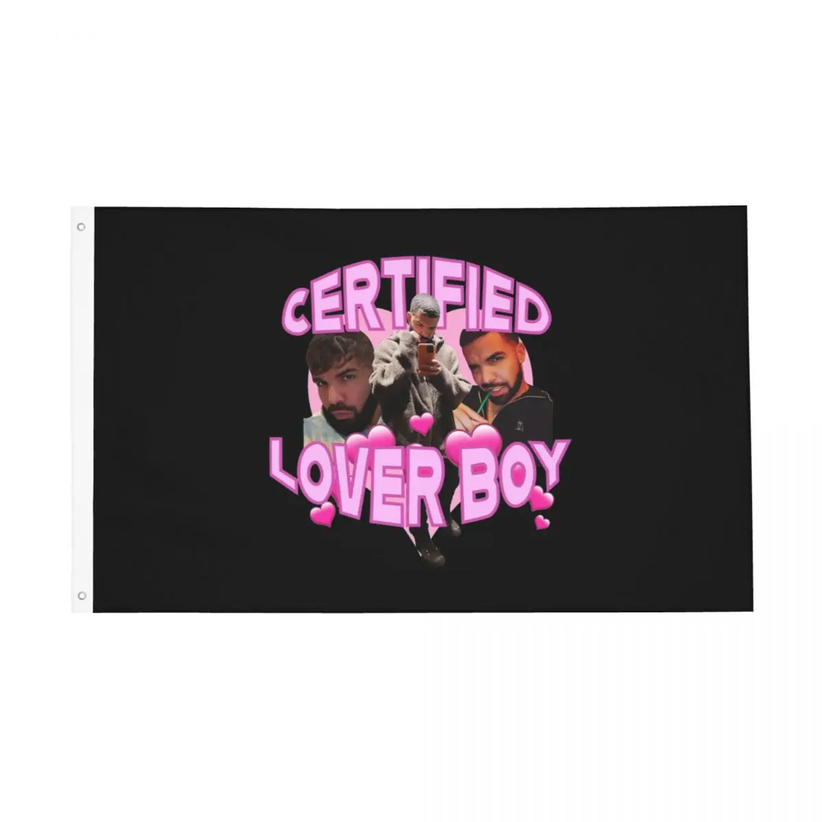 Drakes Certified Lover Boy Flags Double Sided Outdoor Banner Rapper Music All Weather Hanging Decoration 3x5 FT