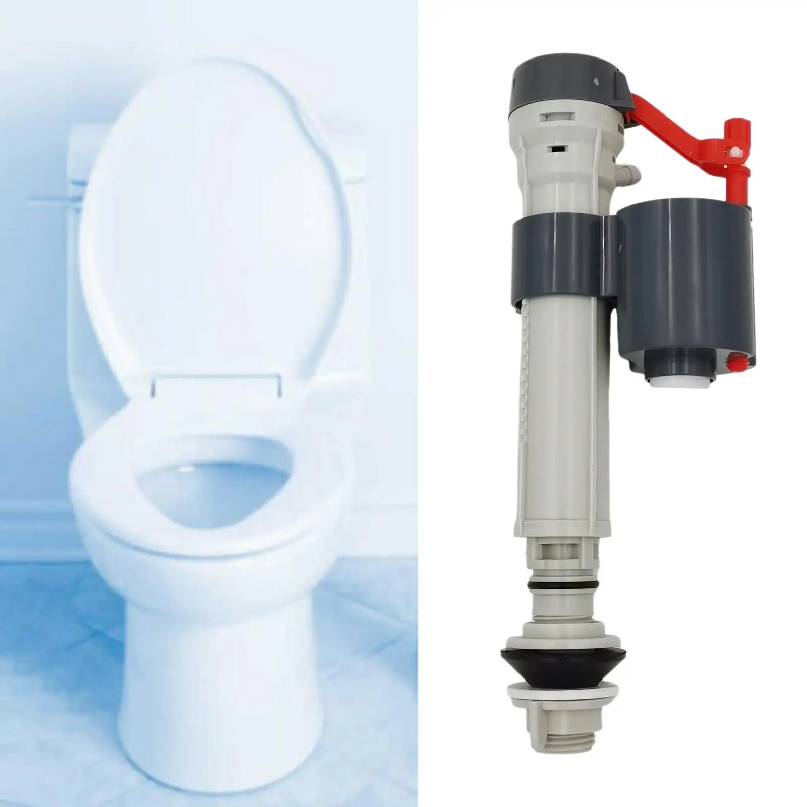Silent Toilet Fill Valve Toilet Tank Bottom Entry Inlet Flush Valve Toilet Flush Valves Water Drainage Valve for Toilet Bathroom