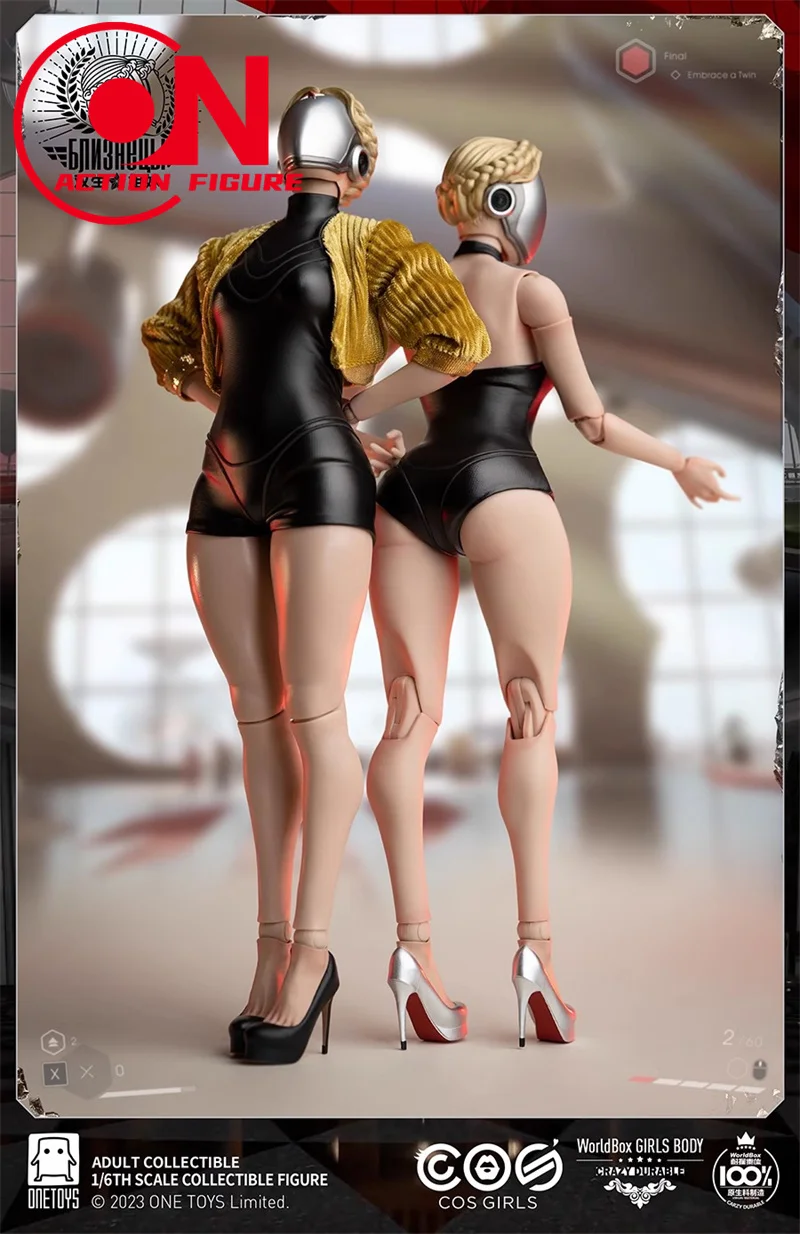 Onetoys CG002 Atomic Heart Twin Girls Cosplay Girl Game Npc Robot Action Figure Game Model Collection Statue Doll Toy