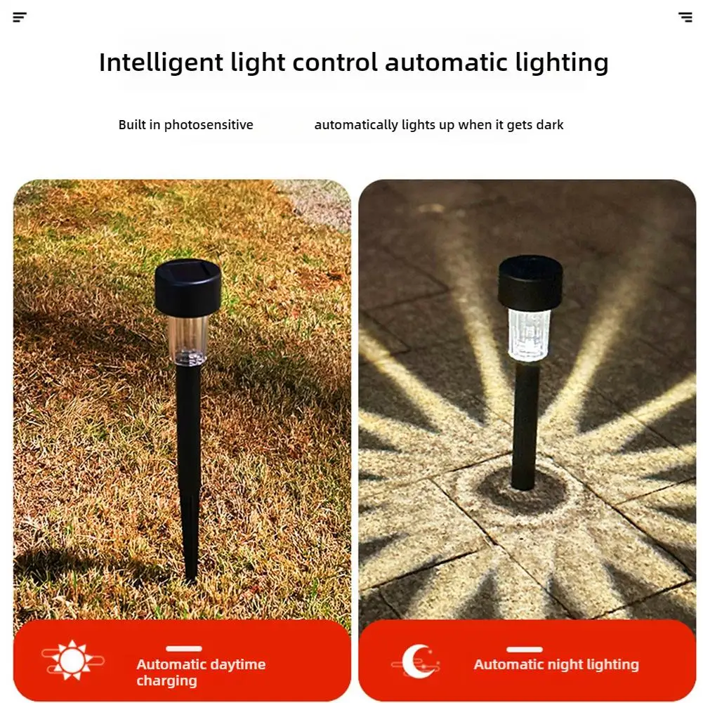 5PCS Outdoor Solar Rasen Lampen Wasserdichte Garten Lichter Led Solar Pathway Lichter Landschaft Lichter Hof Rasen Dekoration