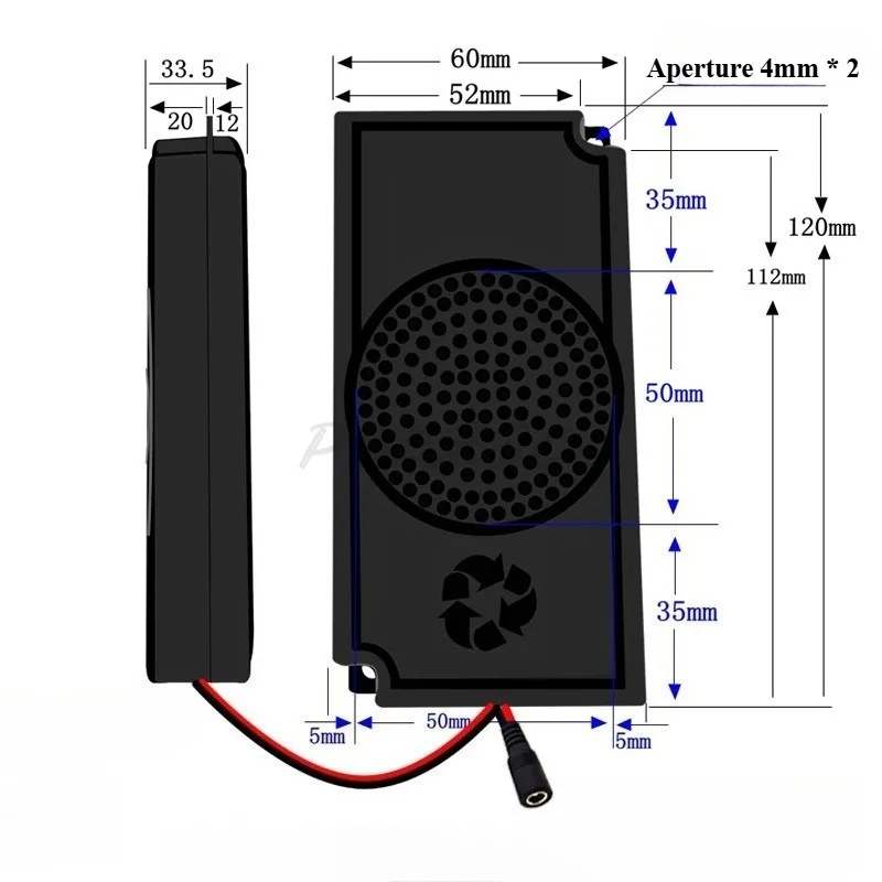 Bluetooth 12060 Cavity Speaker 5W Advertising Machine Digital Appliances Voice Speaker Speaker