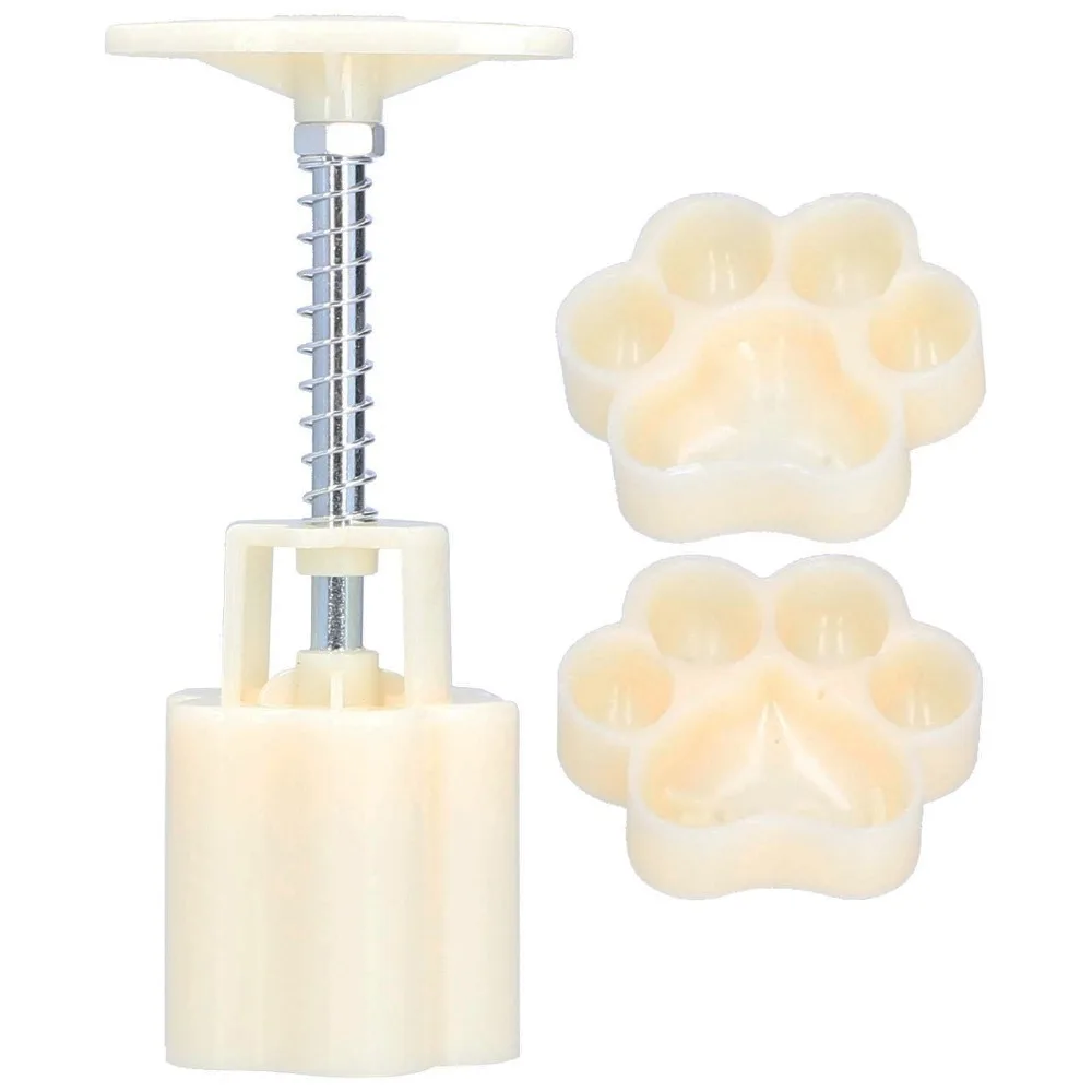 3pcs Professional ABS Bear Paw Mold Bear Paw Easy Release Cake Biscuit Mold Easy Clean Food Grade Mooncake Mold Pastry Forming