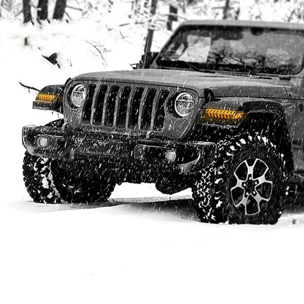 

Для Jeep Wrangler 2018-2024 автомобильный указатель поворота в сборе, обновленный высококачественный светодиодный динамический указатель поворота, аксессуары Plug and Play