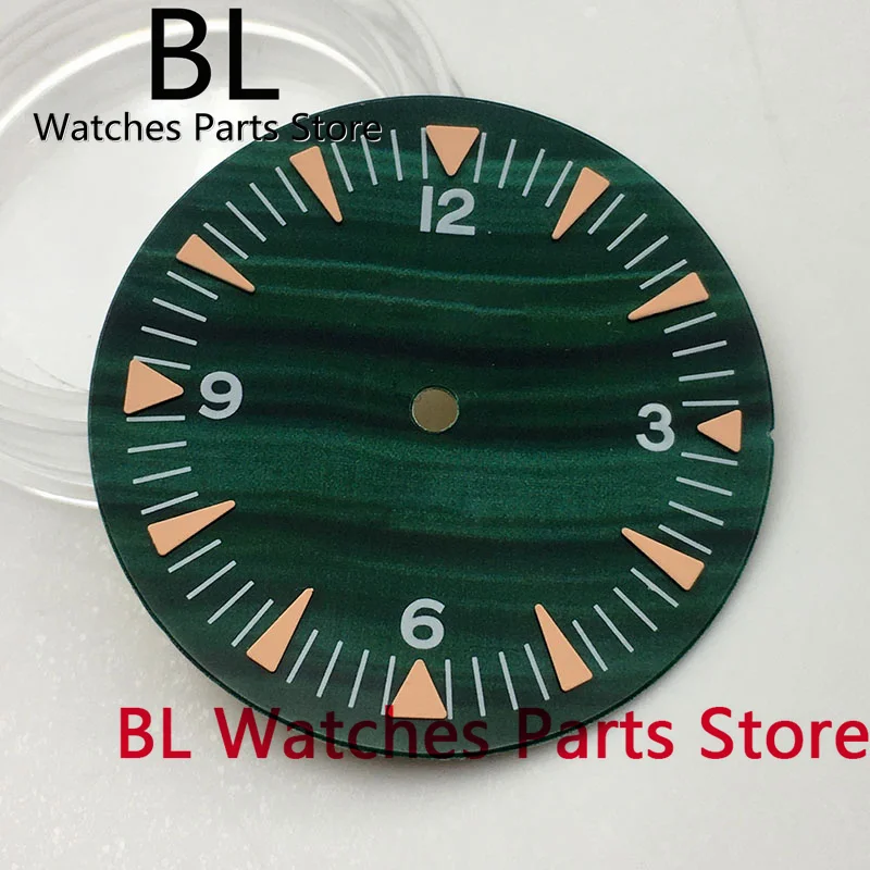 BLIGER 32mm Sterile Watch Dial Black Blue Green Orange Yellow White Time Marks Luminous For NH35 NH36 ETA Miyota Pt5000 Movement