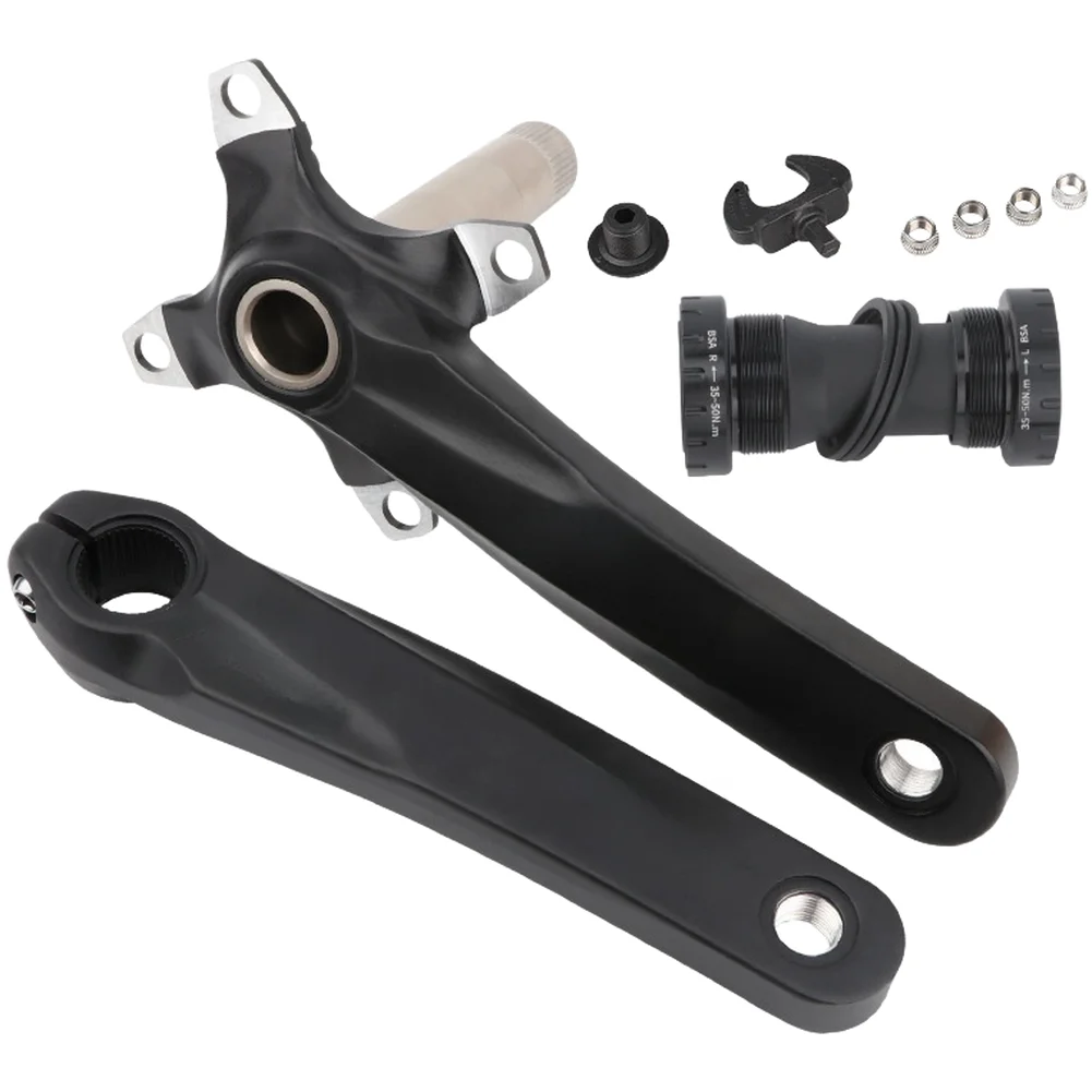 FOR mountain bike 104BCD crankset aluminum hollow cranks 30 speed compatible 170mm length 24mm chromoly axle bottom bracket