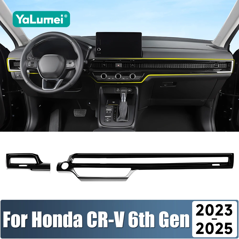 

Автомобильная декоративная рамка из АБС-пластика, наклейка на воздуховыпускное отверстие в приборной панели для Honda CR-V CRV 6-го поколения 2023 2024 2025 Hybrid