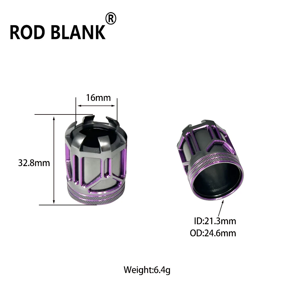 New! Rod Blank 1Pc Aluminum Reel Seat Nut Metal Hollow Out Cap Fishing Rod Building Component Fishing Rod DIY Repair Accessory