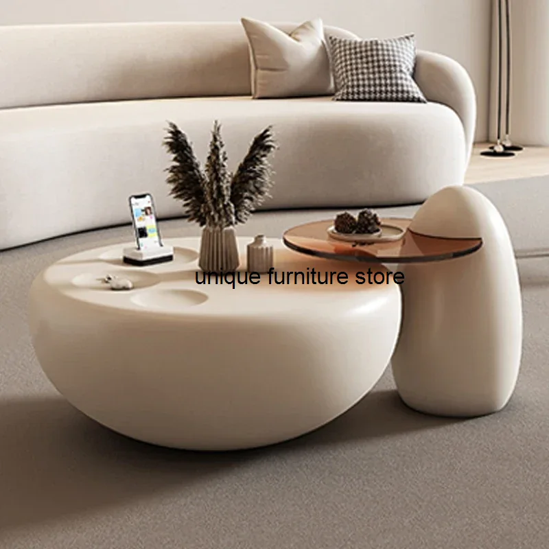 

Round White Coffee Tables Minimalist Bedroom Luxury Design Coffee Tables With Side Tables Table Basses De Salon Home Furniture