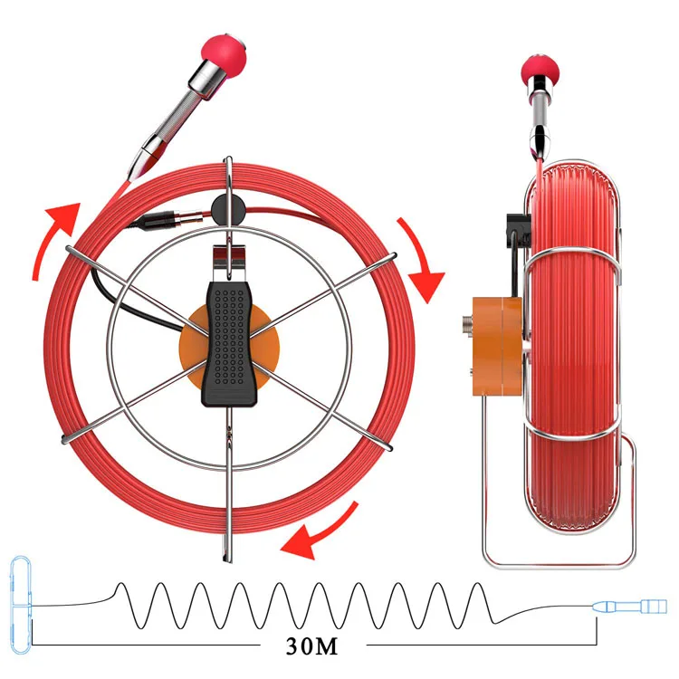 Newest Camera Head Sewer Pipe Endoscope Inspection Video Camera System  Used for Pipe Inspection