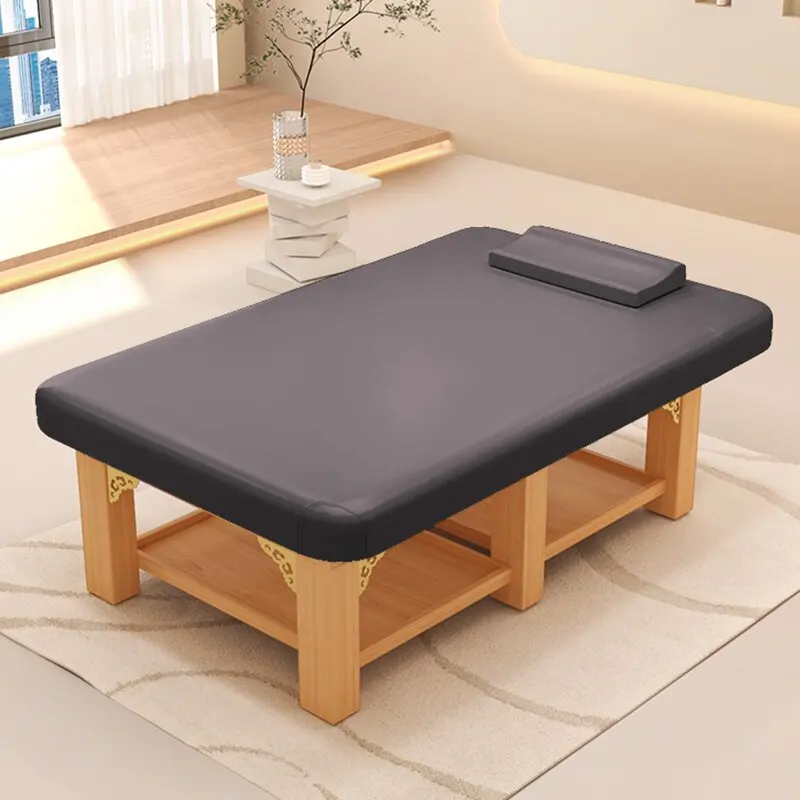 Thai massage bed solid wood widened massage bed physical therapy bed body folding massage bed home bed