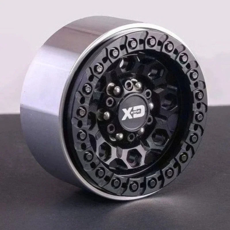 4PCS 1.9inch 2.2inch KMC XD Simulated Metal Wheel Hub for 1/10 1/8 RC Crawler Car SCX10 TRX-4 Easy Control Tank 300 LC76 CROSSRC