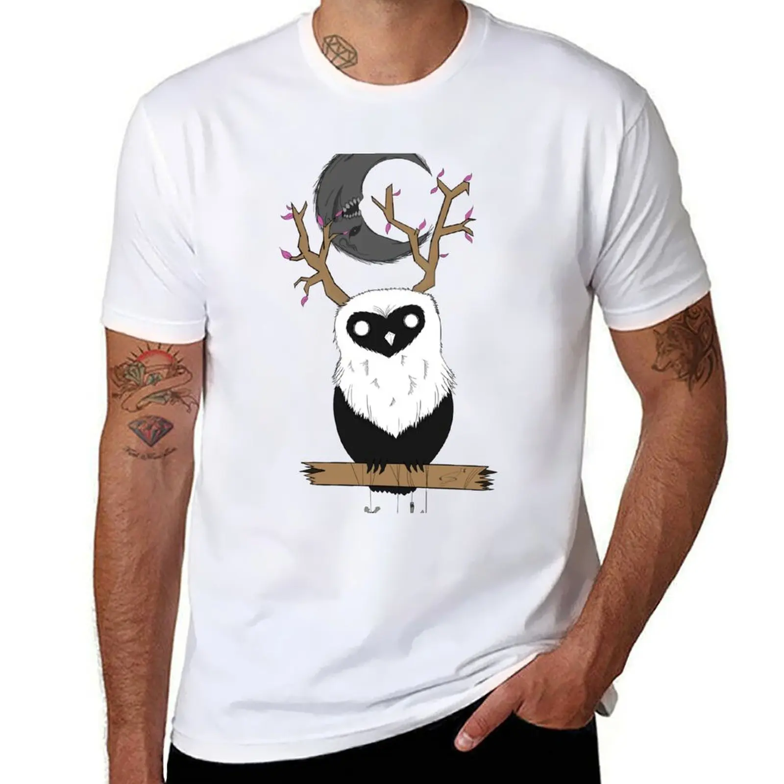 

Forest Owl T-Shirt summer shirt cute tops men clothing