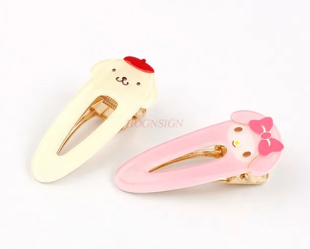 مشبك شعر على شكل منقار البط الكرتوني اللطيف للفتيات مع أغطية رأس بمشبك جانبي