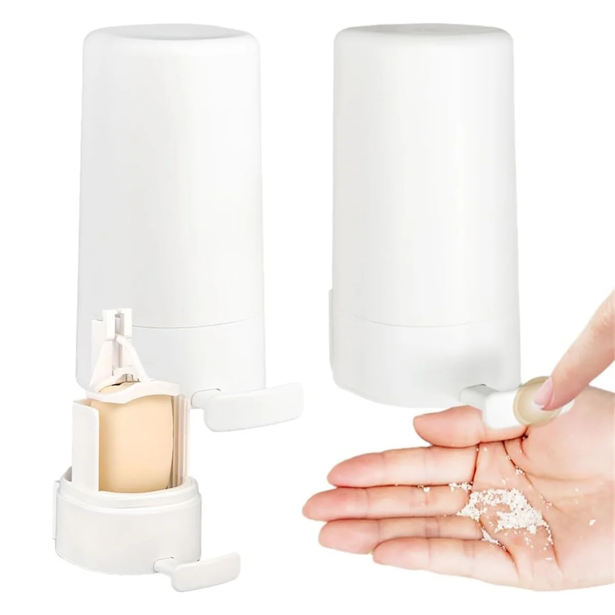 

A67Z 2pcs Grinding Soapy Box Hand Washing Soapy Bar Crusher Holder for Wall Solid Soapy Bar Dispenser Container for Bathroom
