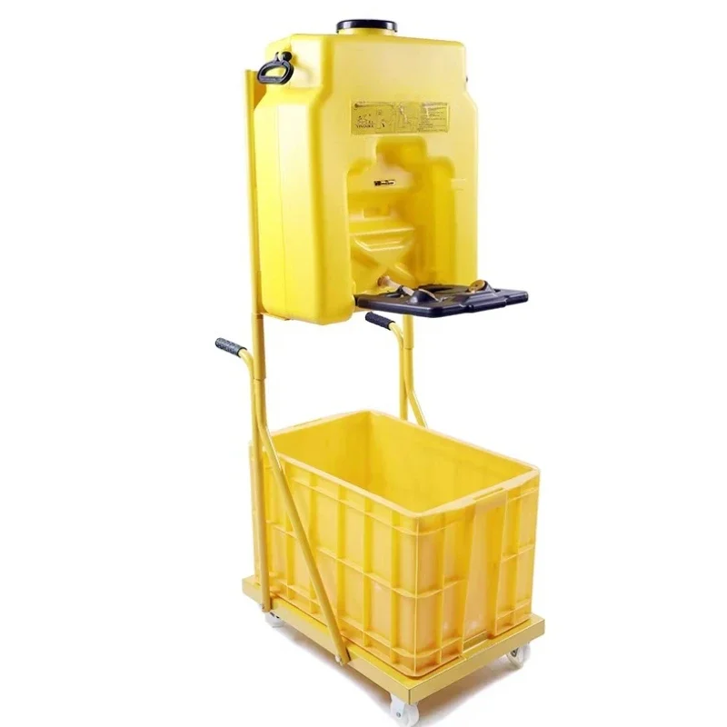 Portable eye wash 53L emergency laboratory plastic mobile trolley wall-mounted spray eye wash