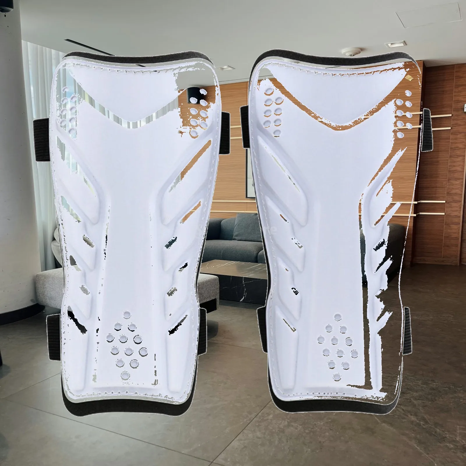 Protège-tibias de football intégrés pour enfants, protège-jambes avec coque en EVA pour les matchs de compétition.