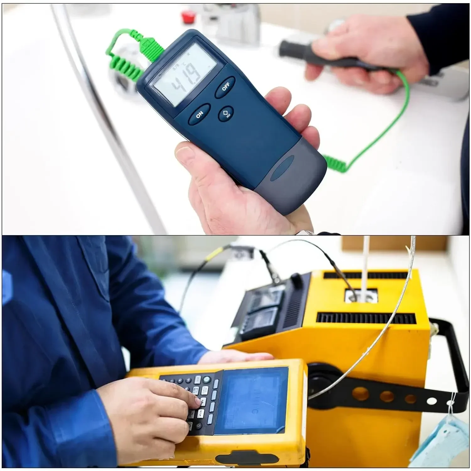 Термопара типа K с вилкой, датчик температуры измерителя от -50 до 1100 ° C (-58 до 2012 г. ° F) Нержавеющая сталь, провод 3,2x150 мм, длина 3,3 фута