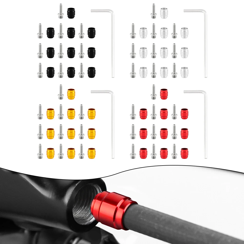 Hose Fitting Kit 10x Olive 10x Insert With Wrench For SRAM Hydraulic Brakes Accessories For Mountain Bike