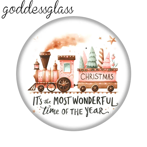 الوردي نمط عيد الميلاد سانتا كلوز ثلج كسارة البندق 12 مللي متر/18 مللي متر/20 مللي متر/25 مللي متر صورة مستديرة الزجاج كابوشون ظهر مسطح صنع النتائج