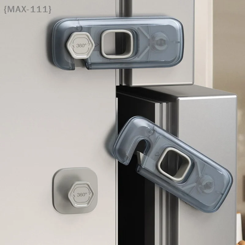 【F2-MAX111】Home Refrigerator Lock Fridge Freezer Door Catch - Toddler Kids Child Cabinet Safety Lock for Baby Proofing Protectio