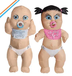 Giant Baby Doll Inflatable Costume Full Body Inflated Mascot Suit Adult Funny Purim Carnival Party Baby Shower Costume Props