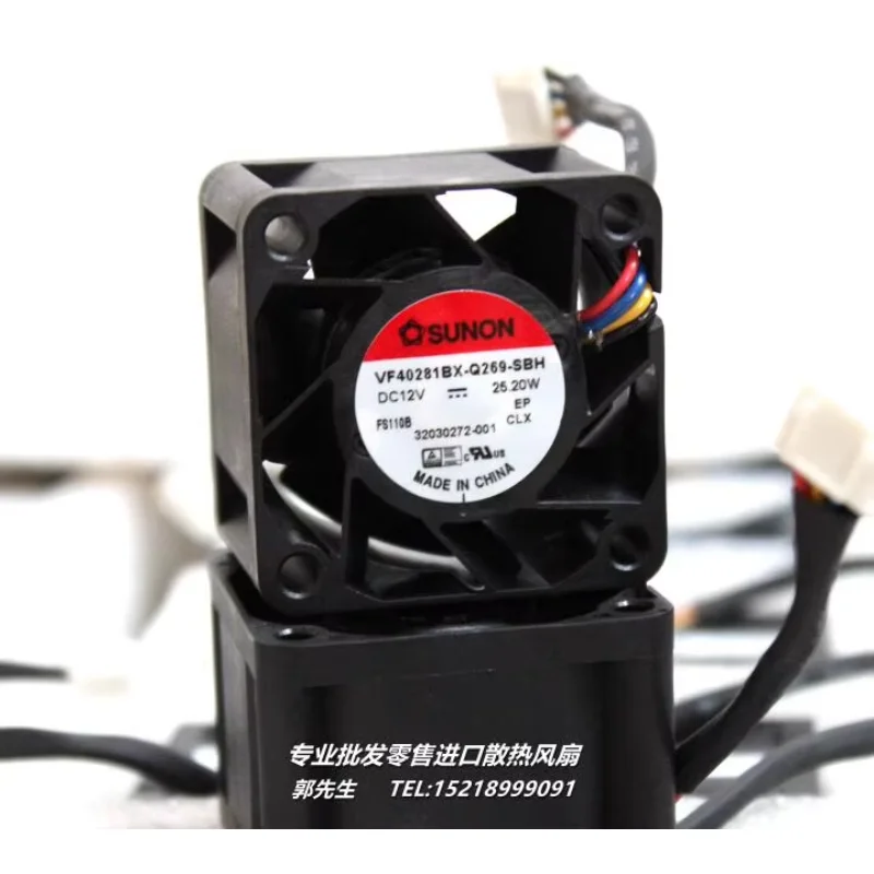 Ltsf ل SUNON VF40281BX-Q269-SBH تيار مستمر 12 فولت 25.20 واط 40x40x28 مللي متر 4-سلك خادم مروحة التبريد 4 سنتيمتر