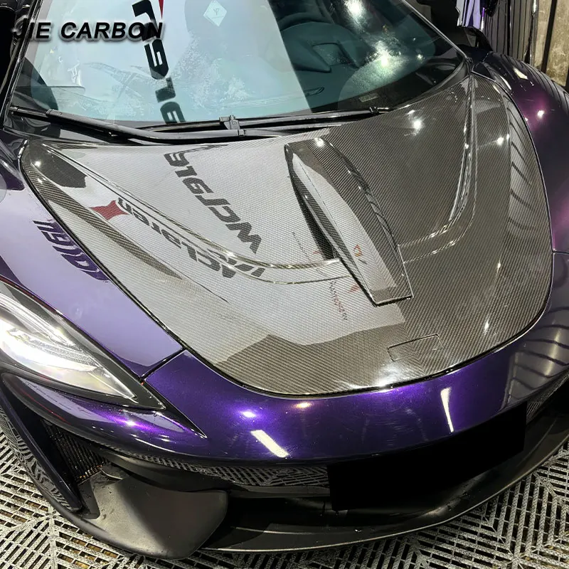 For McLaren 540C, 570S, 570GT, 600LT Carbon Fiber Front Bumper, Engine Hood, Front Engine Bay Vent Cover, Automotive Parts