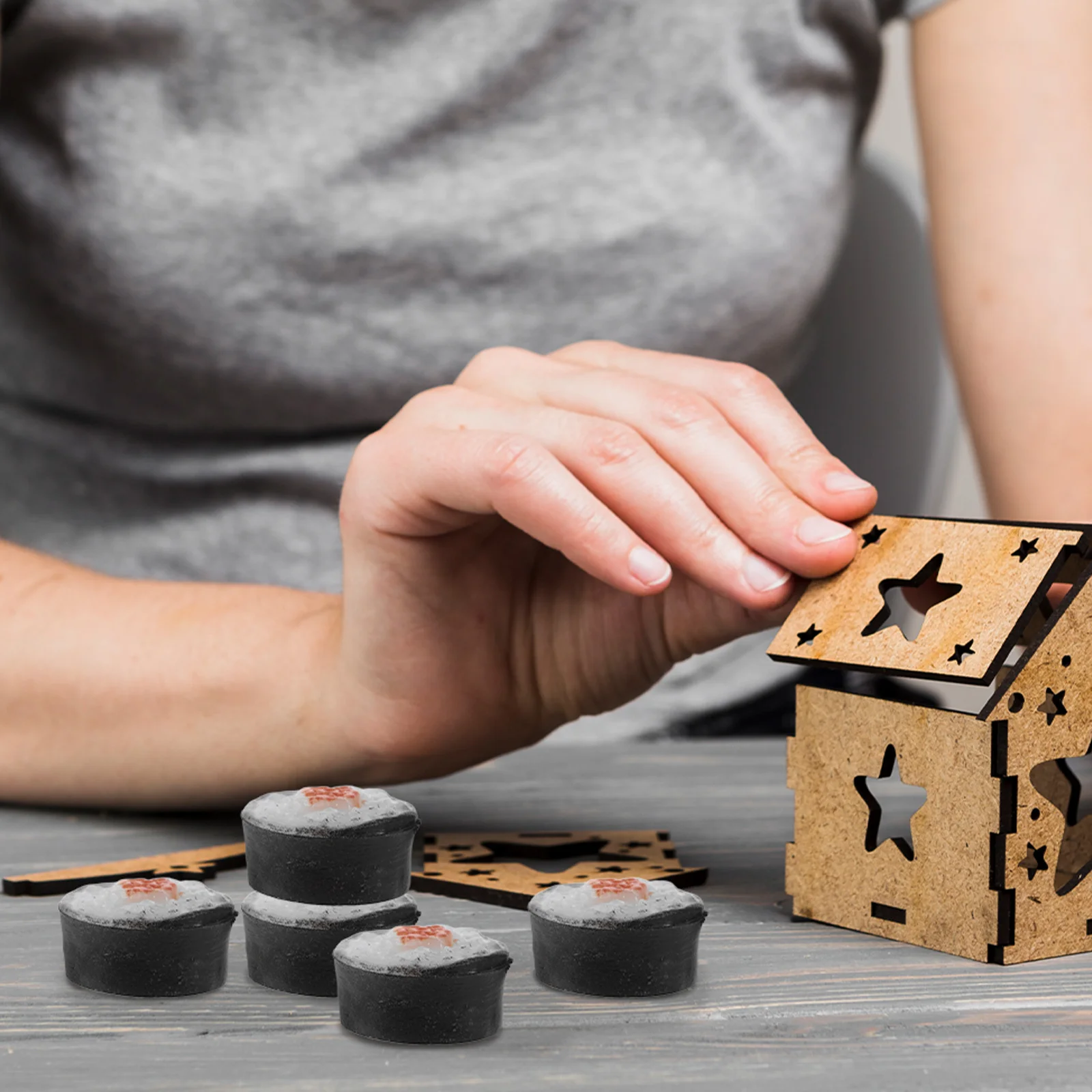 Kit d'artisanat Miniature, 10 pièces, faux aliments réalistes pour enfants et adultes, ensemble de jeu de Style japonais, accessoires de décoration de cuisine, Mini paquet de nourriture