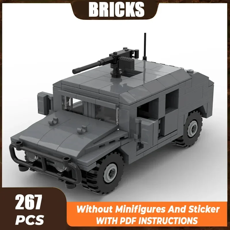 War Series Moc Building Blocks HMMWV M1025 Model Technical Bricks DIY Assembly Military Vehicles Toy For Child Gift