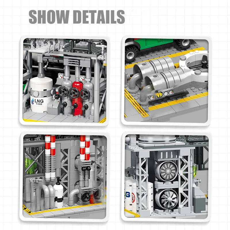 Moc laboratório químico streetview cidade modular blocos de construção tijolo modelo playset com acessórios para crianças e adultos