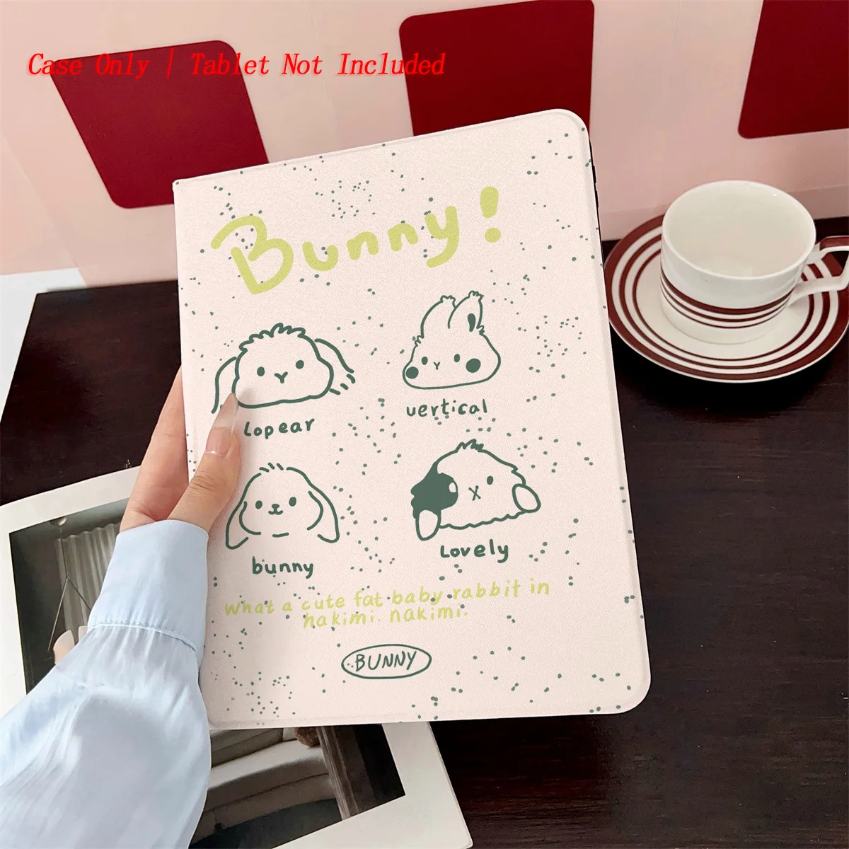 

Whimsical Many Animal Heads Design iPad Case for Pro 11 6th Gen/Air 5 10.9/Mini 5 7.9 Shockproof Cover with Hand Strap