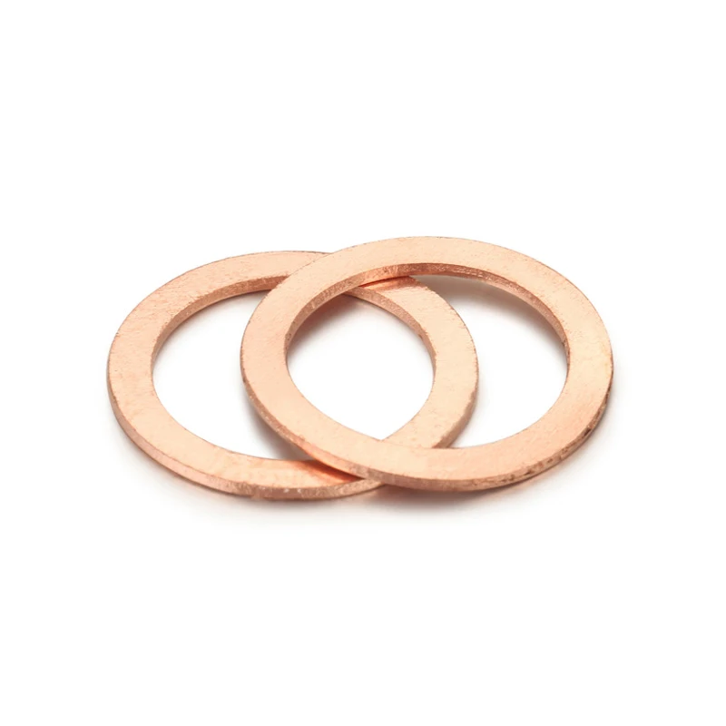 M5 M6 M8 M10 M12 M14 M16 M20 Copper Washer Assortment Set Metric Sealing Washers Kit 304 Stainless Steel Flat Spacer Gasket Ring