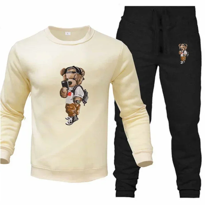 

2024 Men's Fashion Sweatshirt Sportswear Sportswear Casual jumper + Sweatpants set Jogger street wear set