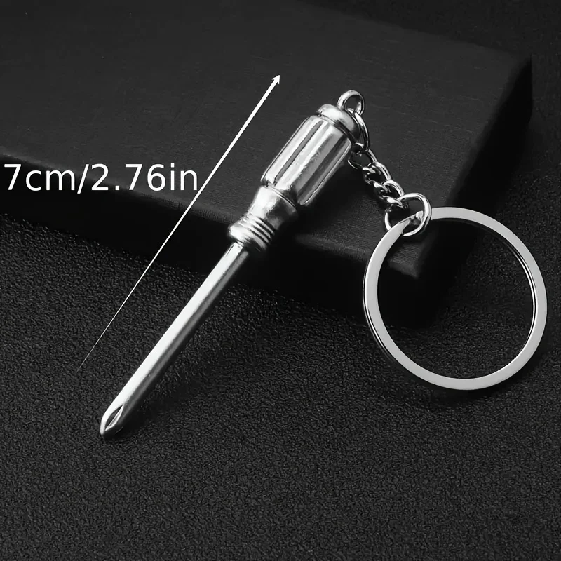 5pcs/set Simulation Tool Key Rings Toy Mini Tools Metal Keychain Metal Practical Gift Wrench Ideal Gift for Holiday Party