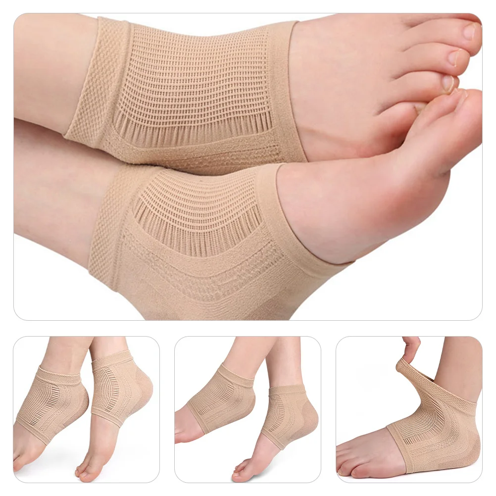 

3pcs Heel Cracking Preventing Socks Gel Sleeve For Dry Cracked Feet Portable Reusable Foot Protector Winter Supplies